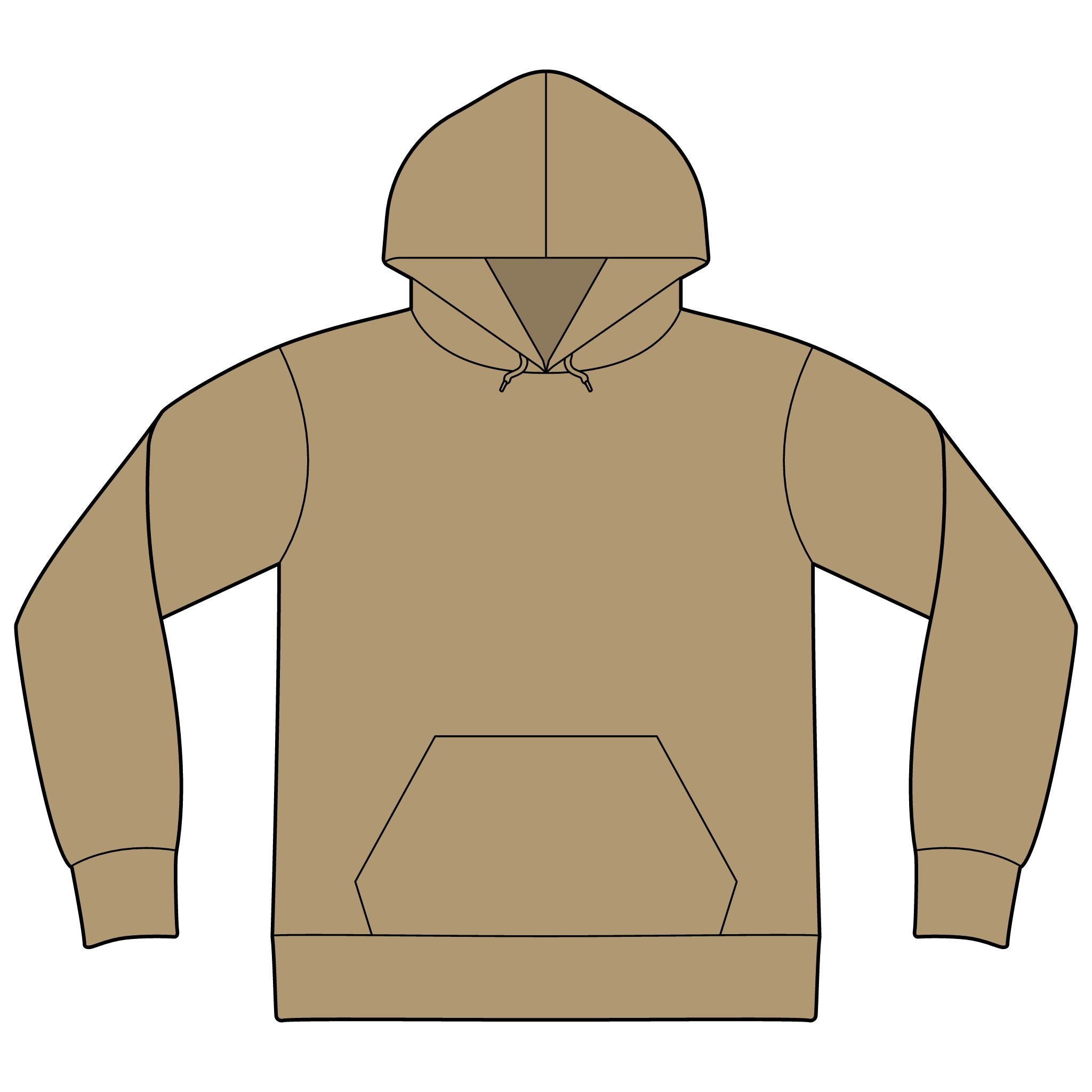 Unisex Sponge Fleece Drop Shoulder Hoodie Sweatshirt