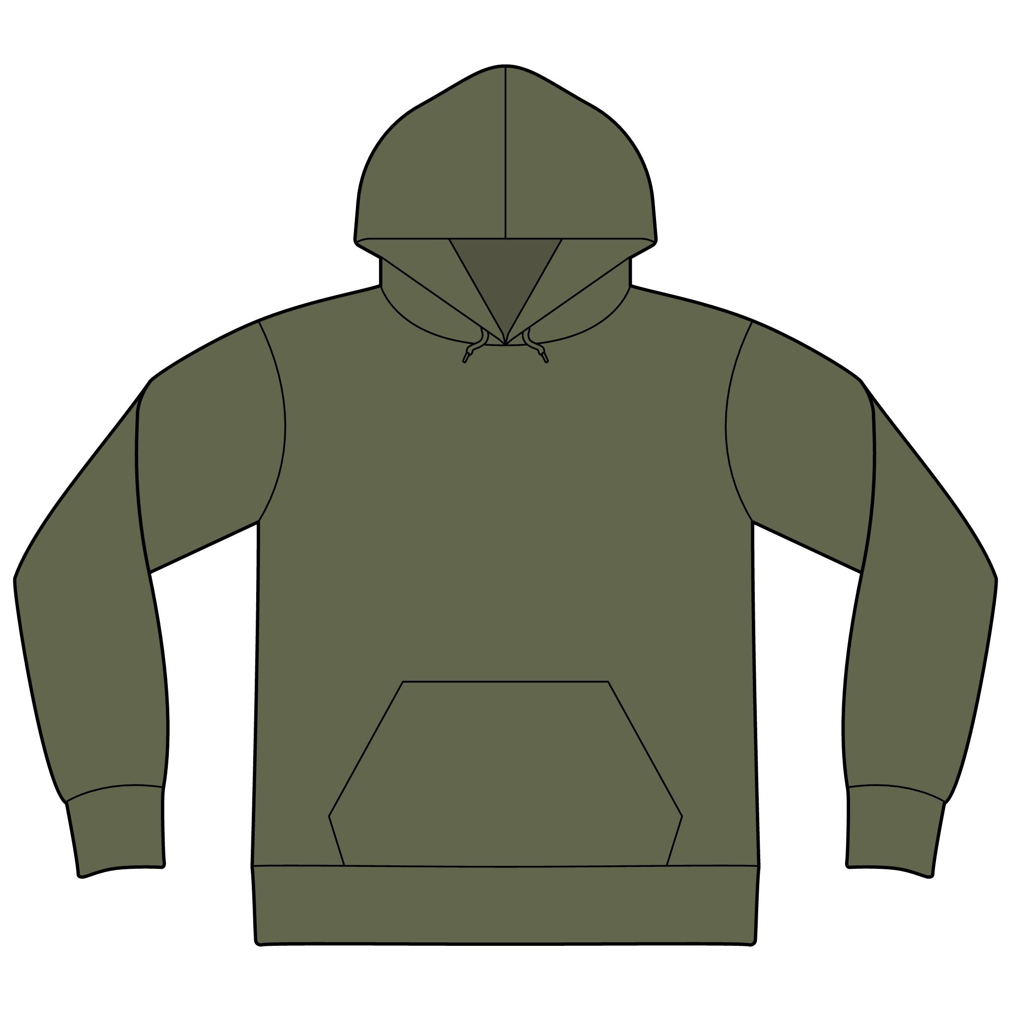 Unisex Sponge Fleece Drop Shoulder Hoodie Sweatshirt