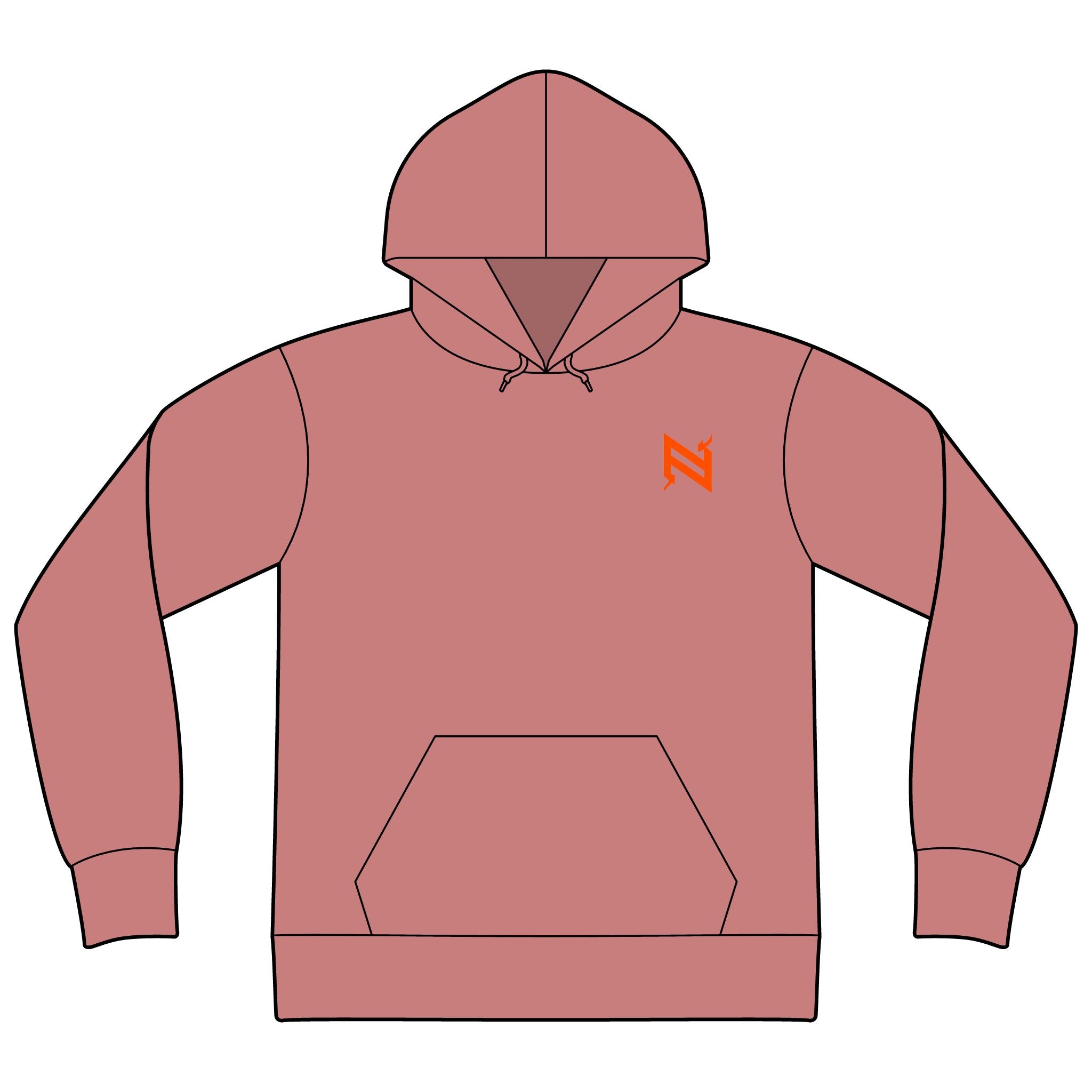 Unisex Sponge Fleece Drop Shoulder Hoodie Sweatshirt