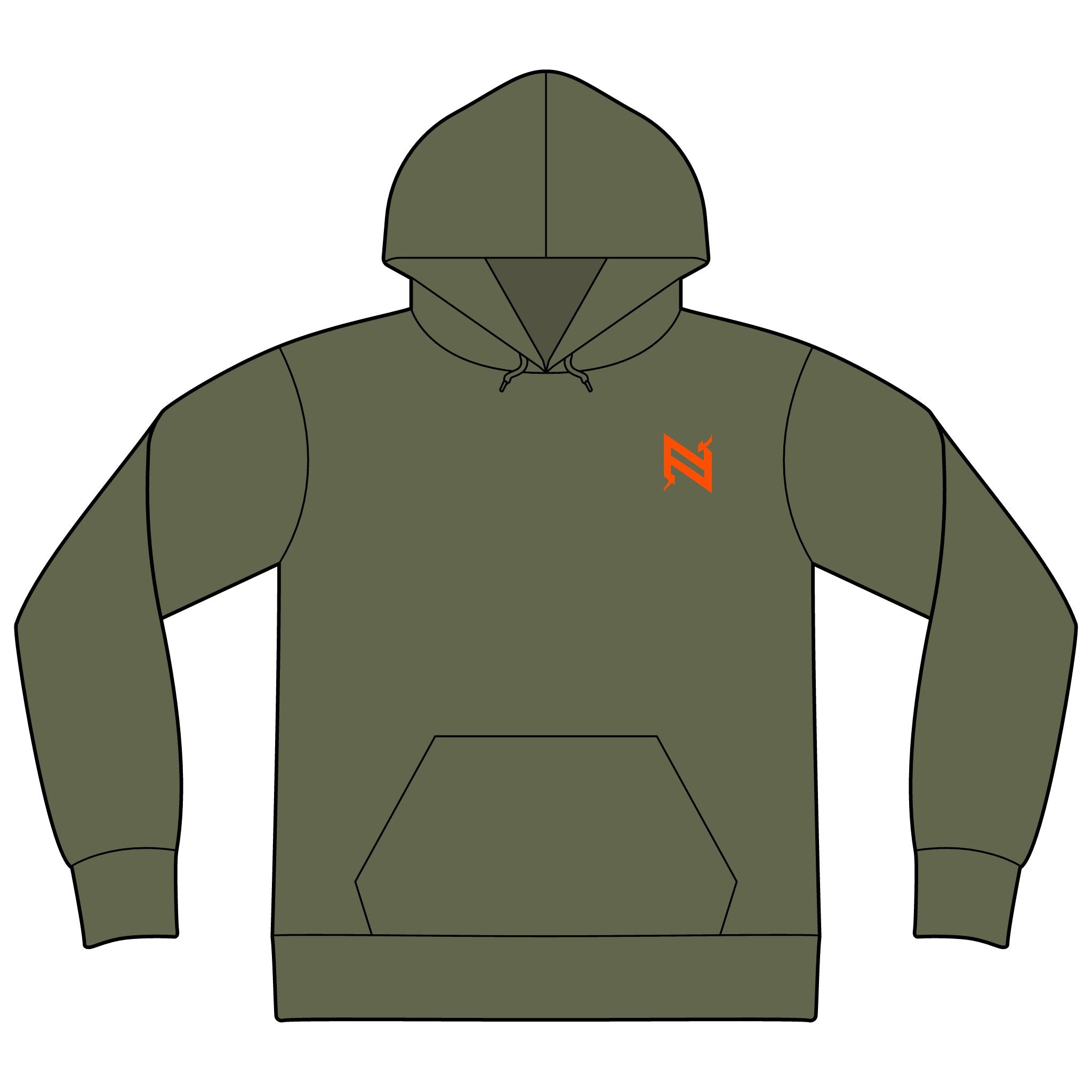 Unisex Sponge Fleece Drop Shoulder Hoodie Sweatshirt