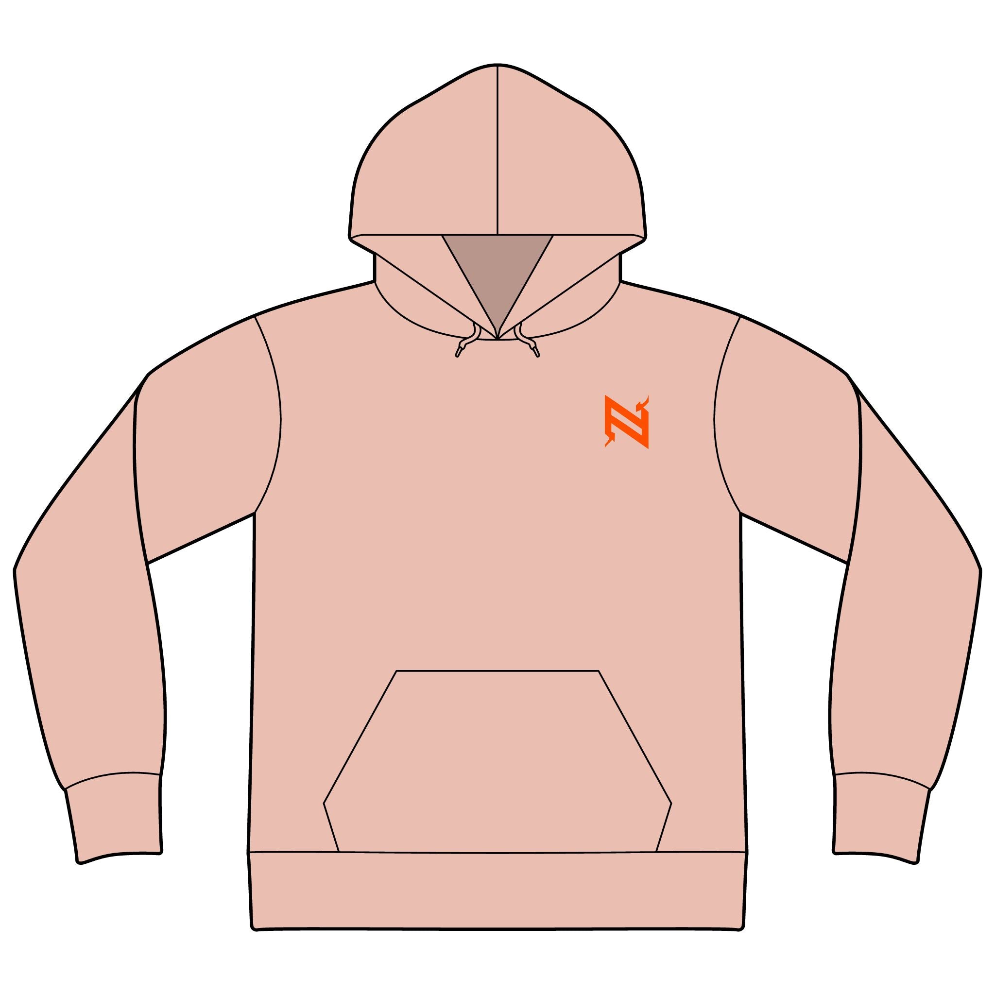 Unisex Sponge Fleece Drop Shoulder Hoodie Sweatshirt
