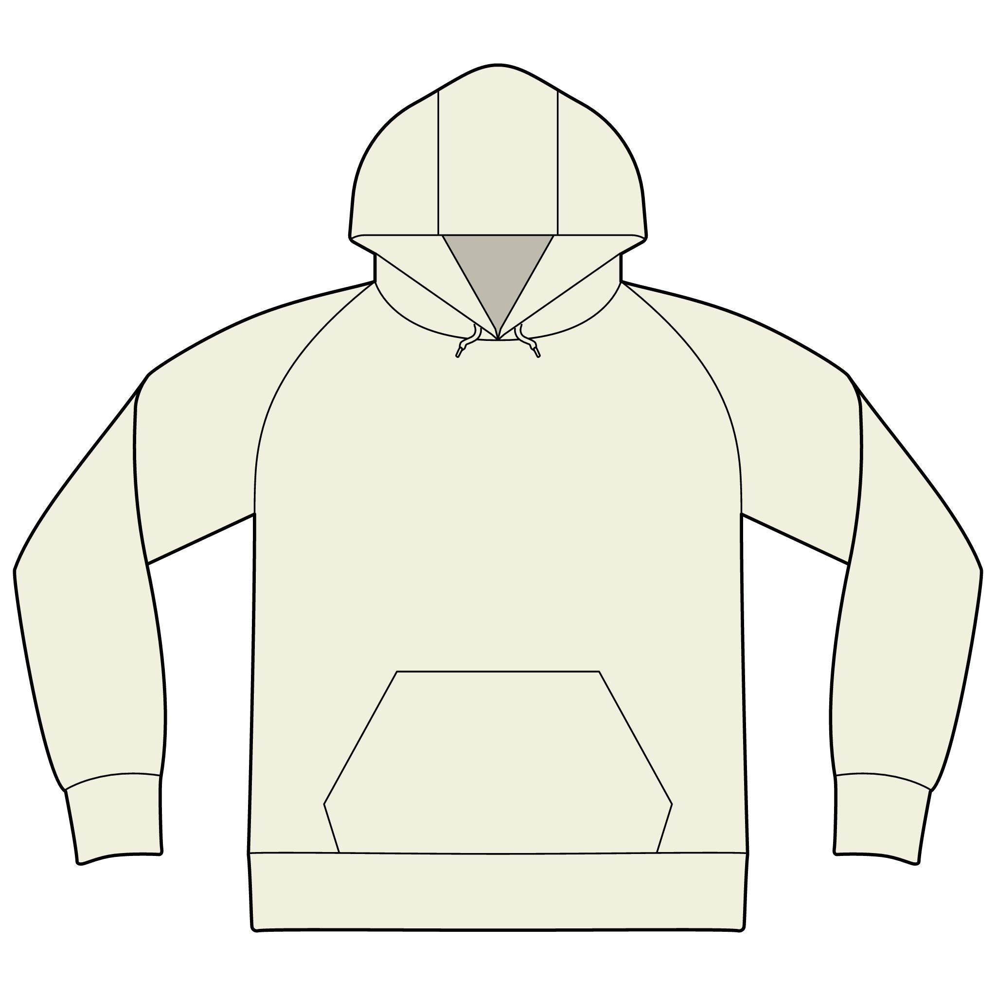 Unisex Organic CVC Fleece Pullover Hoodie