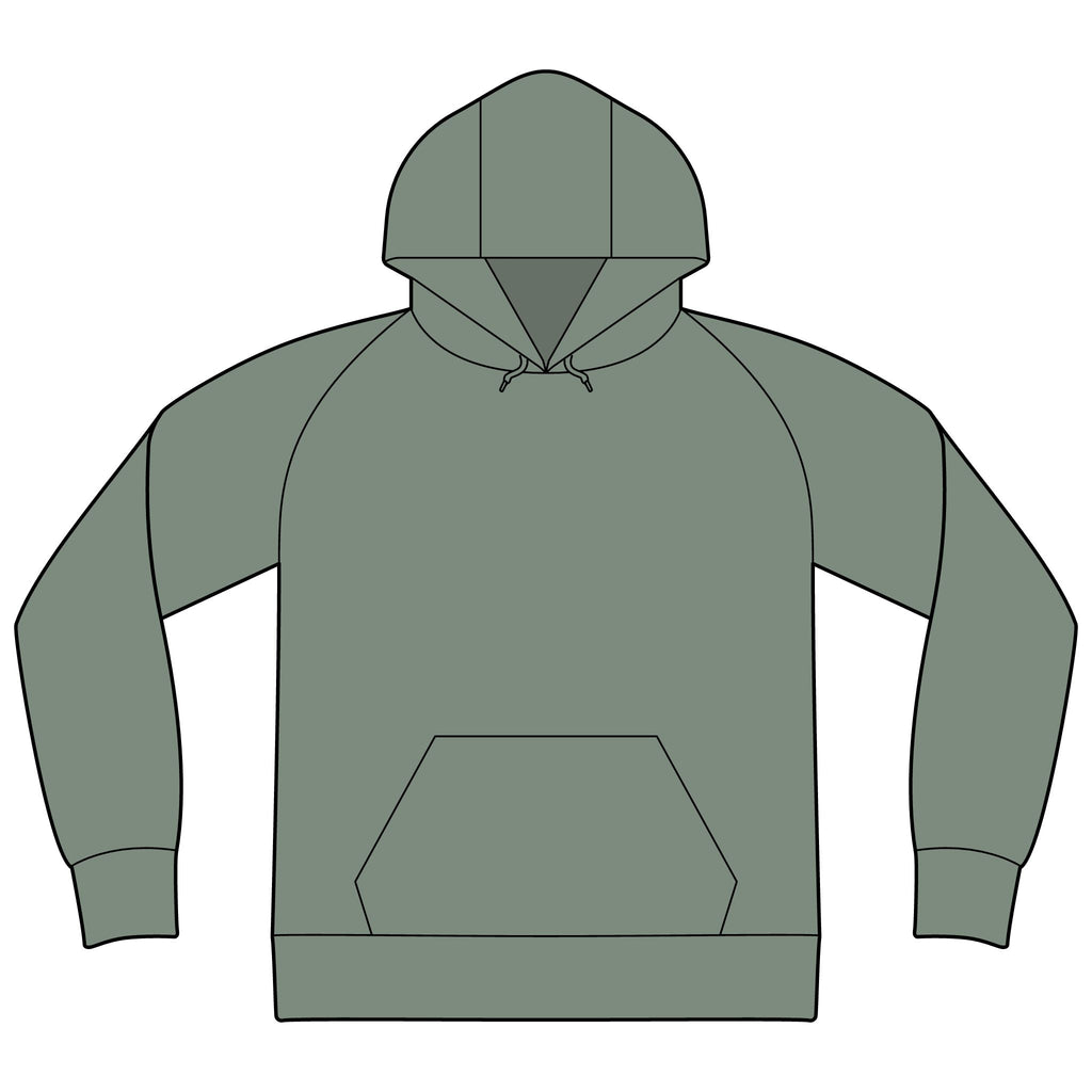 Unisex Organic CVC Fleece Pullover Hoodie