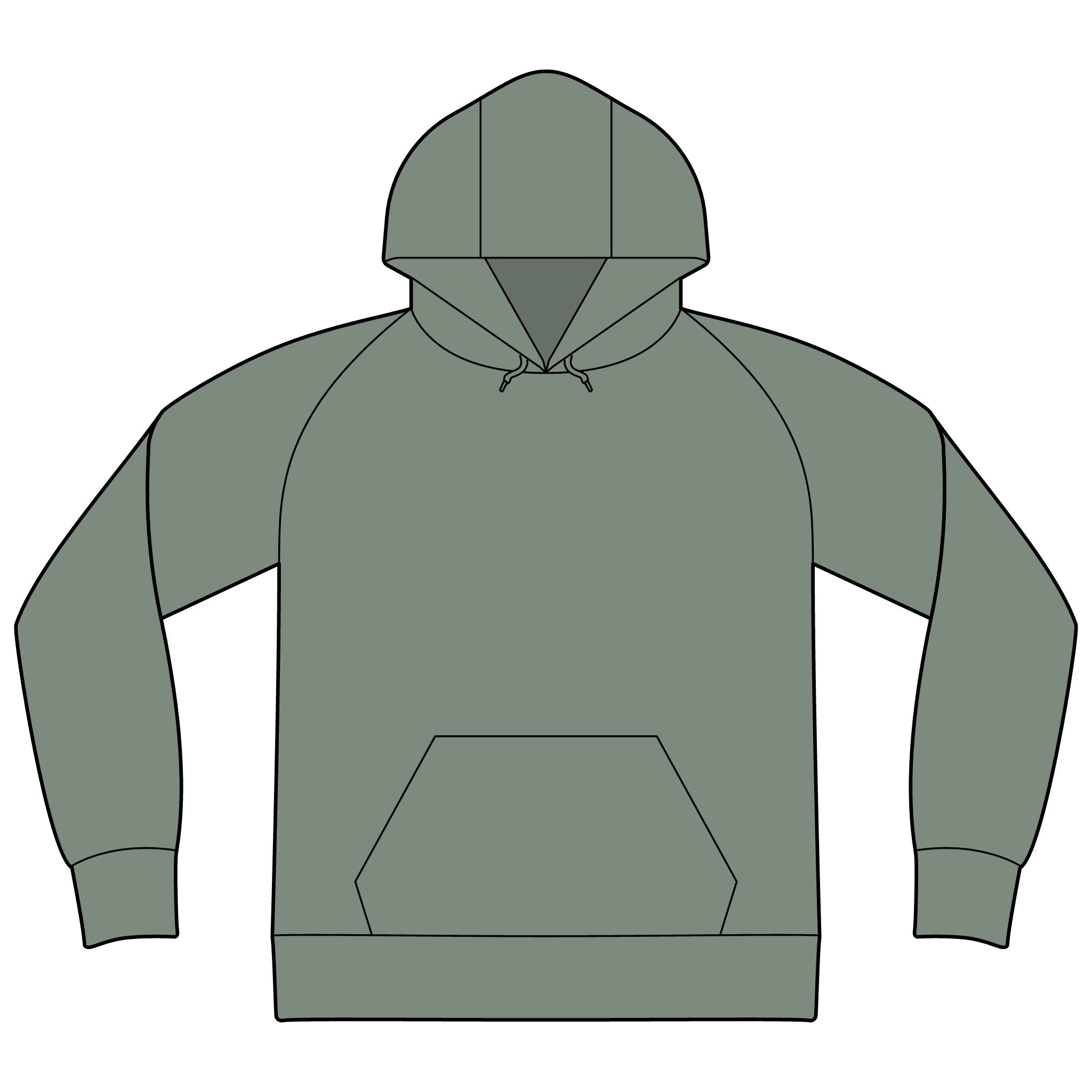 Unisex Organic CVC Fleece Pullover Hoodie