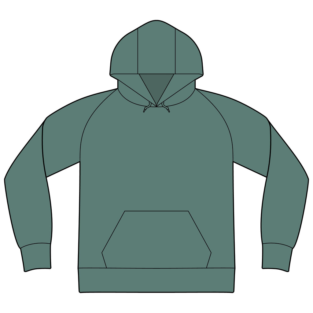 Unisex Organic CVC Fleece Pullover Hoodie