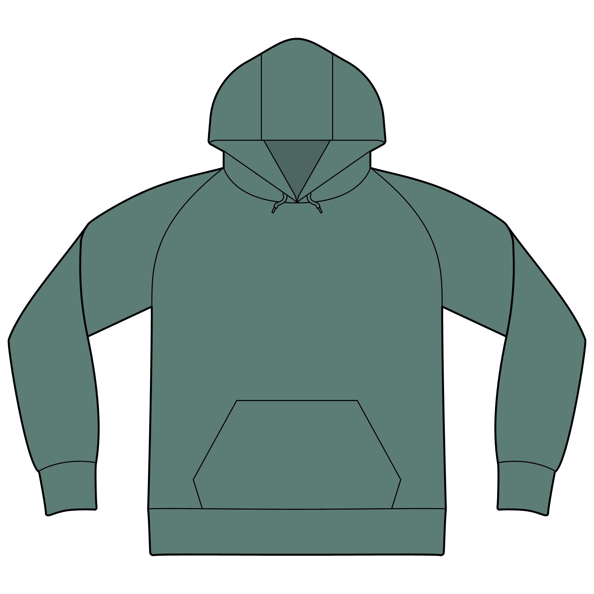 Unisex Organic CVC Fleece Pullover Hoodie