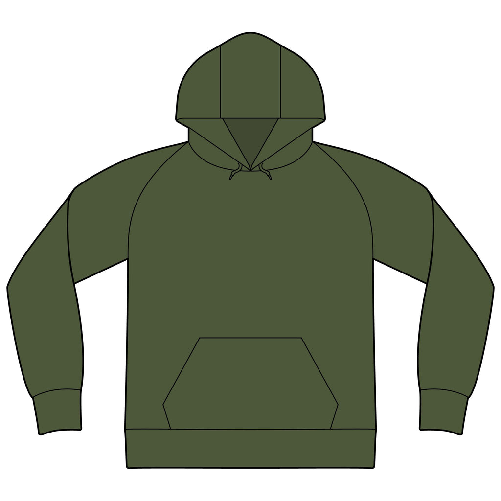 Unisex Organic CVC Fleece Pullover Hoodie