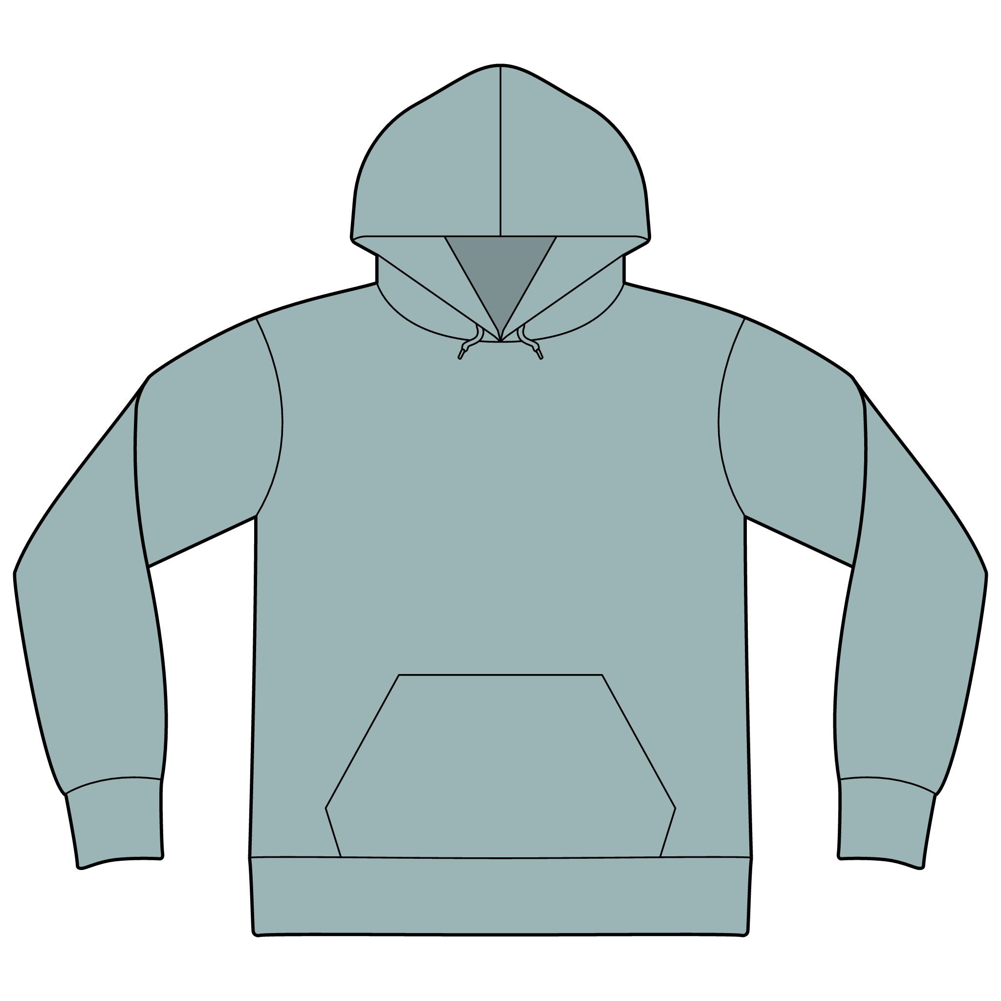 Unisex Sponge Fleece Drop Shoulder Hoodie Sweatshirt
