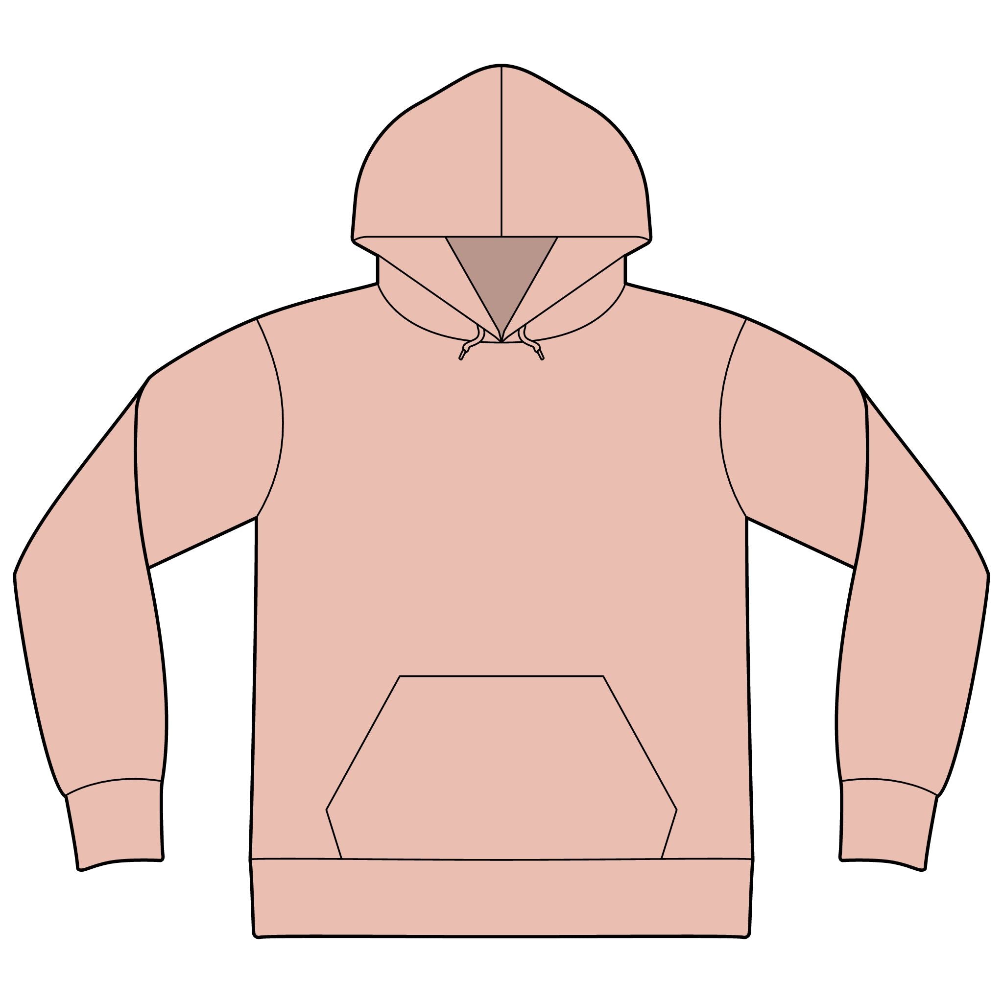 Unisex Sponge Fleece Drop Shoulder Hoodie Sweatshirt