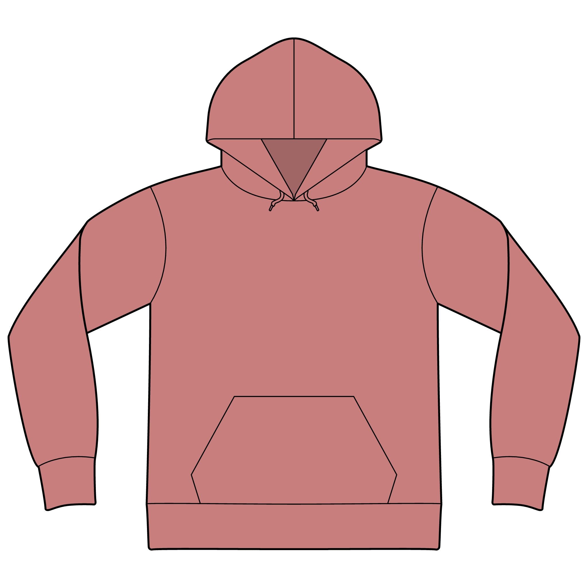 Unisex Sponge Fleece Drop Shoulder Hoodie Sweatshirt