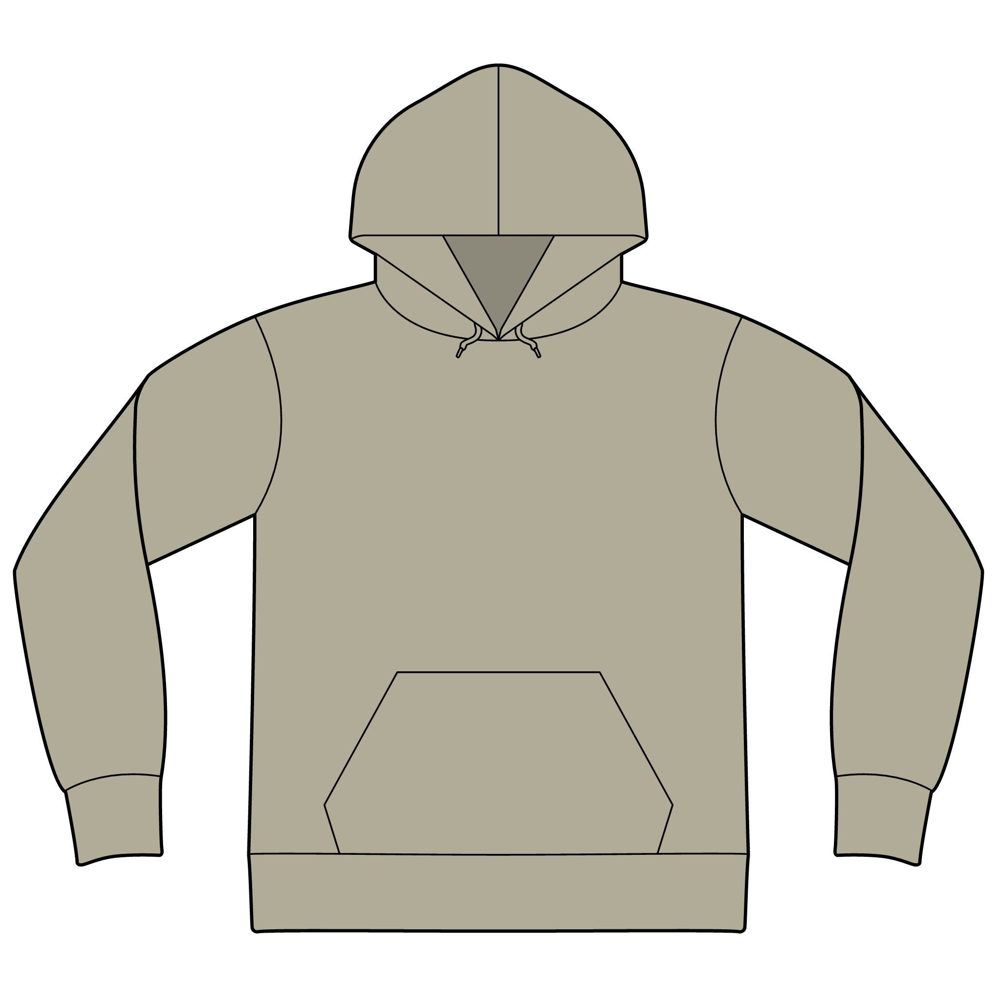 Unisex Sponge Fleece Drop Shoulder Hoodie Sweatshirt
